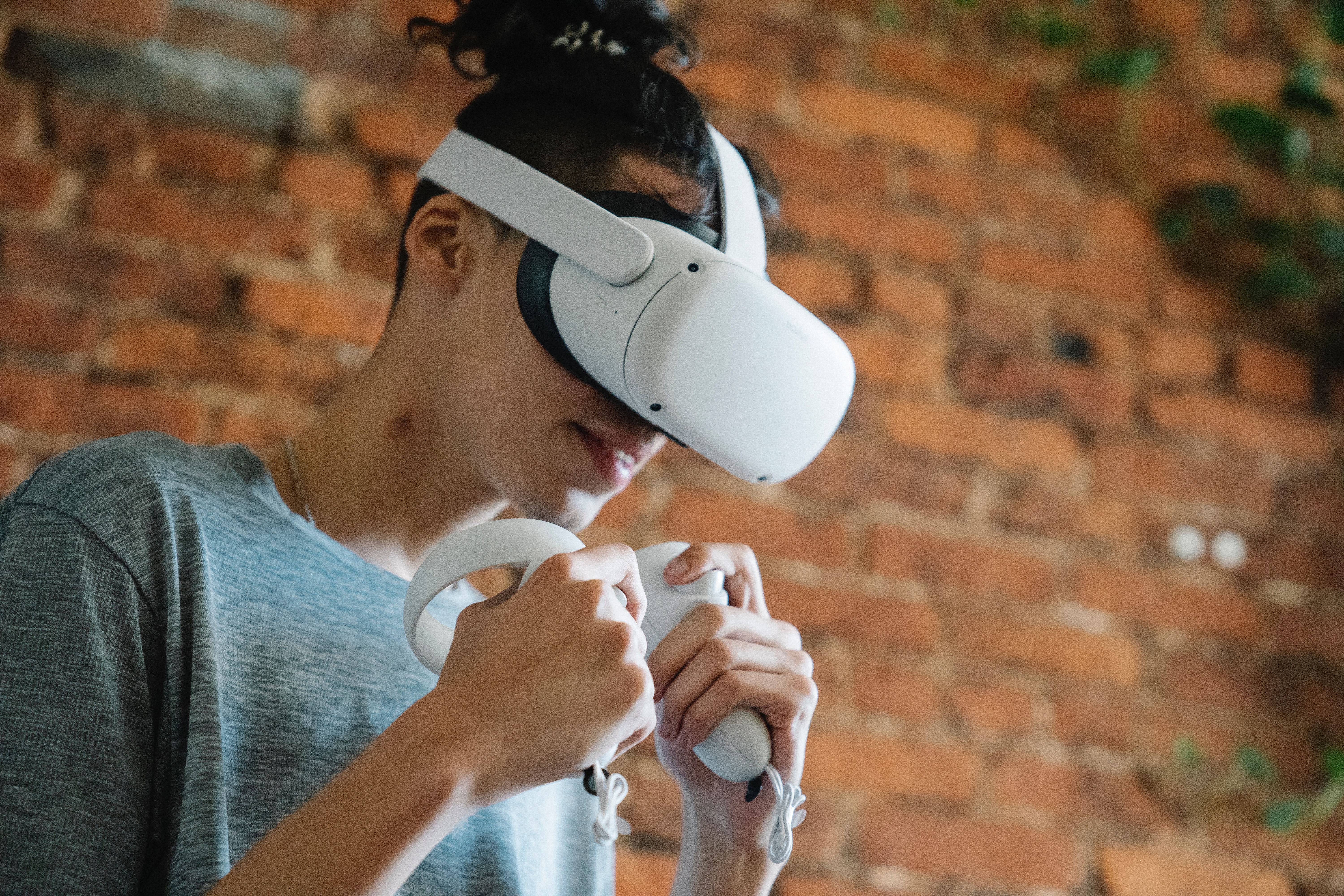 a student using VR